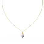 Natural Diamond Geometric Triangle Pendant