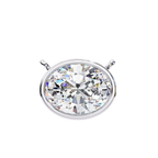 Round Bezel-Set Solitaire Pendant