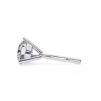 White Gold Three-Prong Martini Round Diamond Stud Earrings
