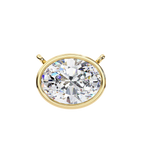 Round Bezel-Set Solitaire Pendant