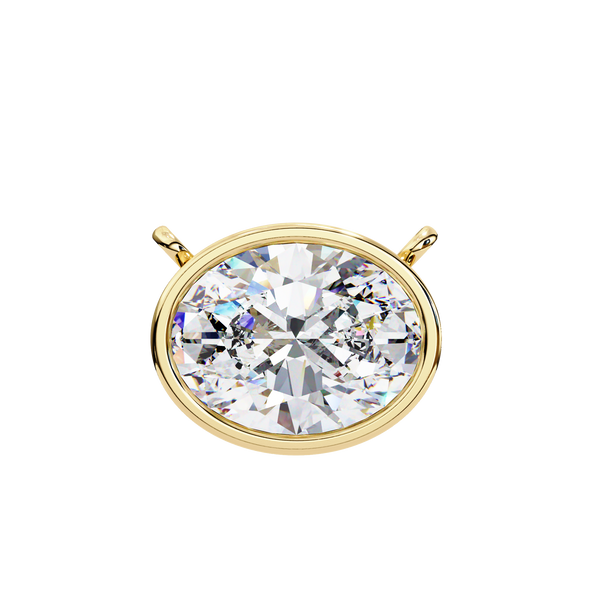 Round Bezel-Set Solitaire Pendant