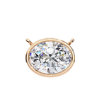 Round Bezel-Set Solitaire Pendant