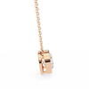 Rose Gold Round Brilliant Diamond Bezel Solitaire Pendant