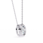 White Gold Round Brilliant Bezel Solitaire Pendant