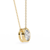 Gold Round Brilliant Diamond Bezel Solitaire Pendant