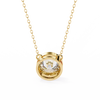 Gold Round Brilliant Diamond Bezel Solitaire Pendant