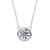 White Gold Round Brilliant Bezel Solitaire Pendant