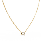 Natural Diamond Geometric Link Pendant