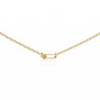 Natural Diamond Geometric Link Pendant