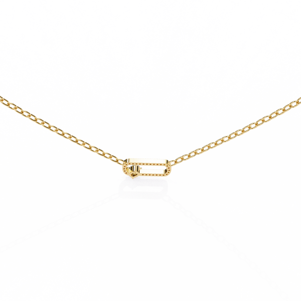 Natural Diamond Geometric Link Pendant