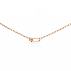 Natural Diamond Geometric Link Pendant