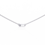 Natural Diamond Geometric Link Pendant