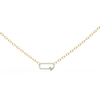 Natural Diamond Geometric Link Pendant