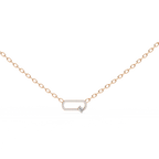 Natural Diamond Geometric Link Pendant
