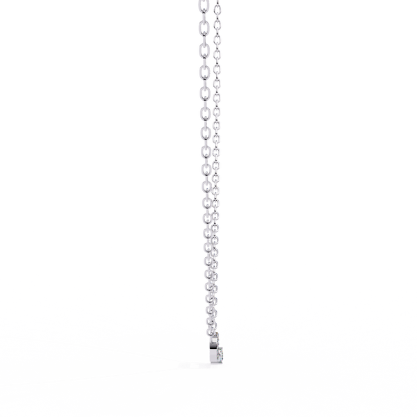 Natural Diamond Geometric Link Pendant