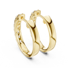 Gold Diamond Shared Prong Huggie Hoop Earrings