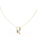 Leaf Bud Natural Diamond Pendant