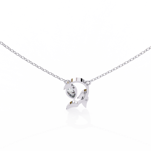 Leaf Bud Natural Diamond Pendant