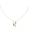 Leaf Bud Natural Diamond Pendant