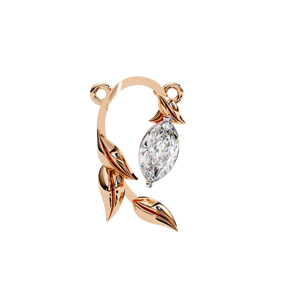 Leaf Bud Natural Diamond Pendant