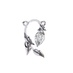 Leaf Bud Natural Diamond Pendant