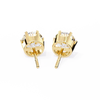 Yellow Gold Four-Prong Round Brilliant Solitaire Diamond Stud Earring