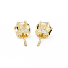 Gold Four-Prong Round Brilliant Solitaire Diamond Stud Earring