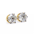 Gold Four-Prong Round Brilliant Solitaire Diamond Stud Earring