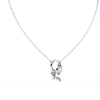 Leaf Bud Natural Diamond Pendant