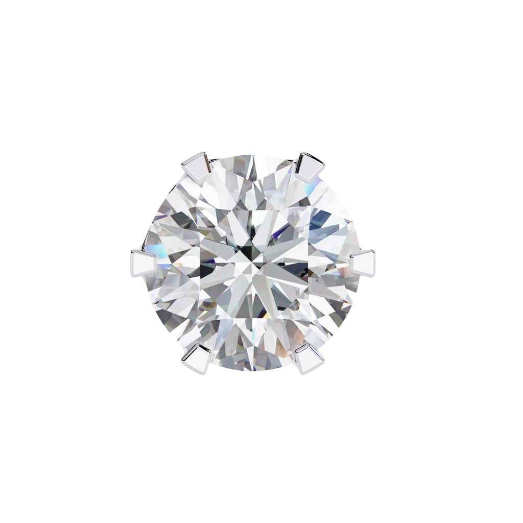 Rose Gold Four-Prong Solitaire Diamond Stud Earrings