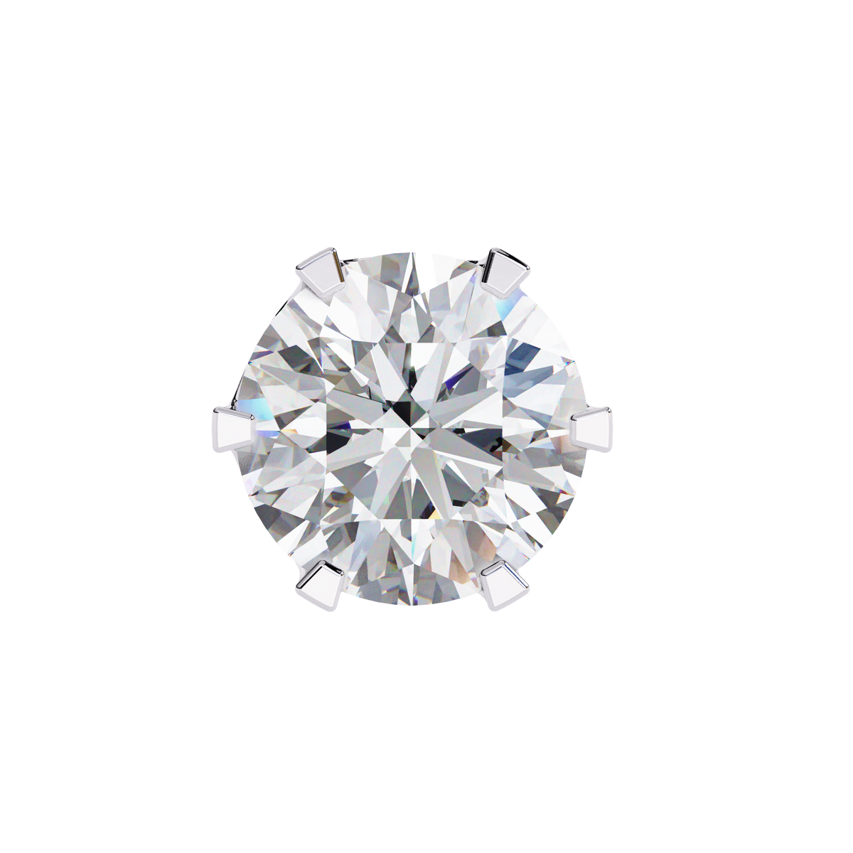 Rose Gold Four-Prong Solitaire Diamond Stud Earrings