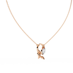 Leaf Bud Natural Diamond Pendant