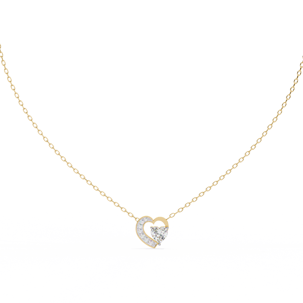 Natural Diamond Heart Pendant