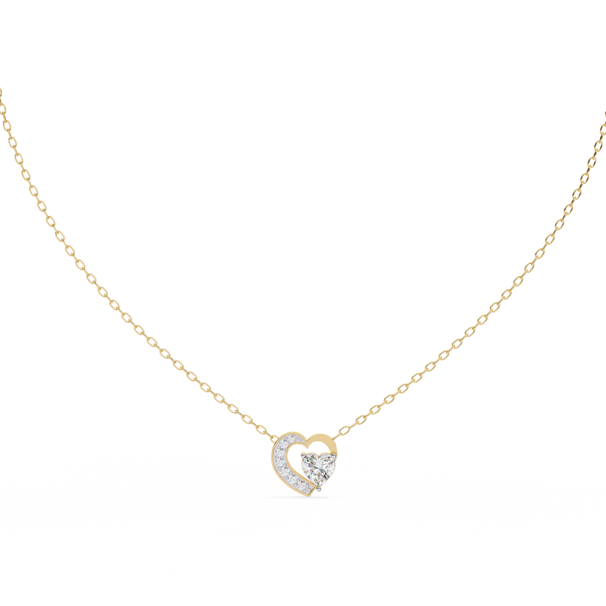 Natural Diamond Heart Pendant