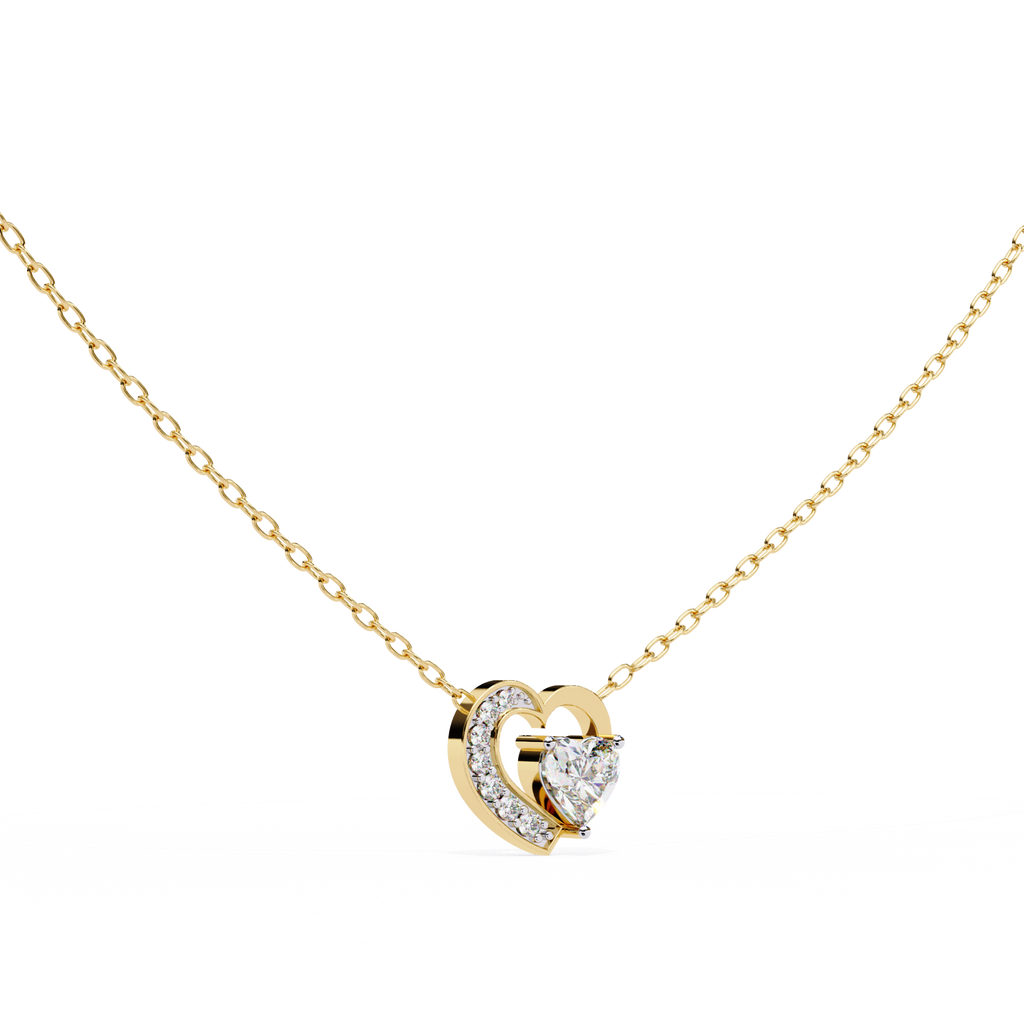 Natural Diamond Heart Pendant
