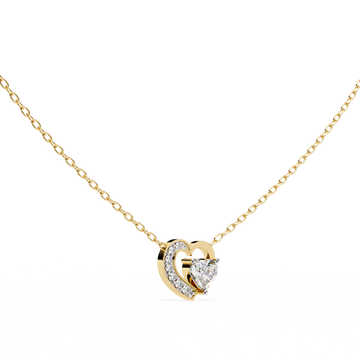 Natural Diamond Heart Pendant