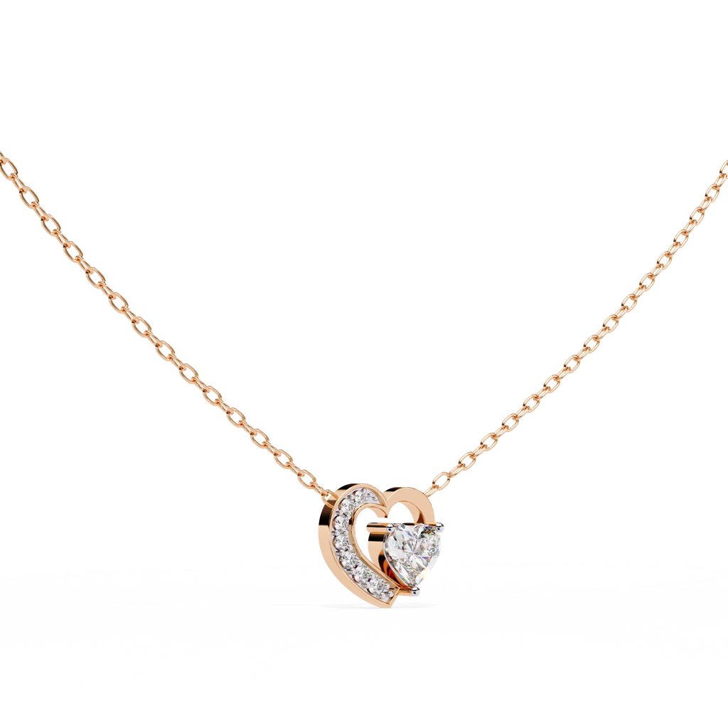 Natural Diamond Heart Pendant