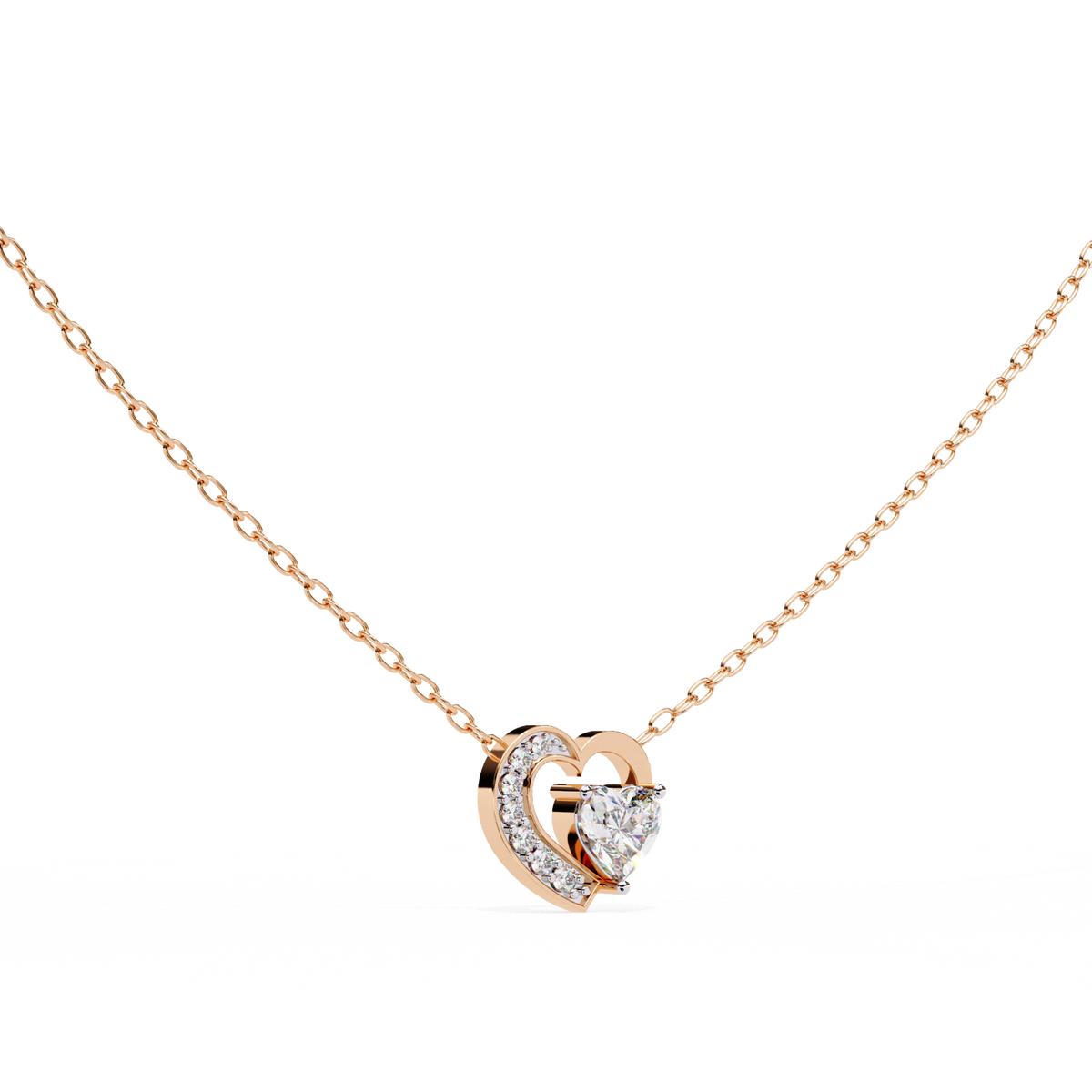 Natural Diamond Heart Pendant