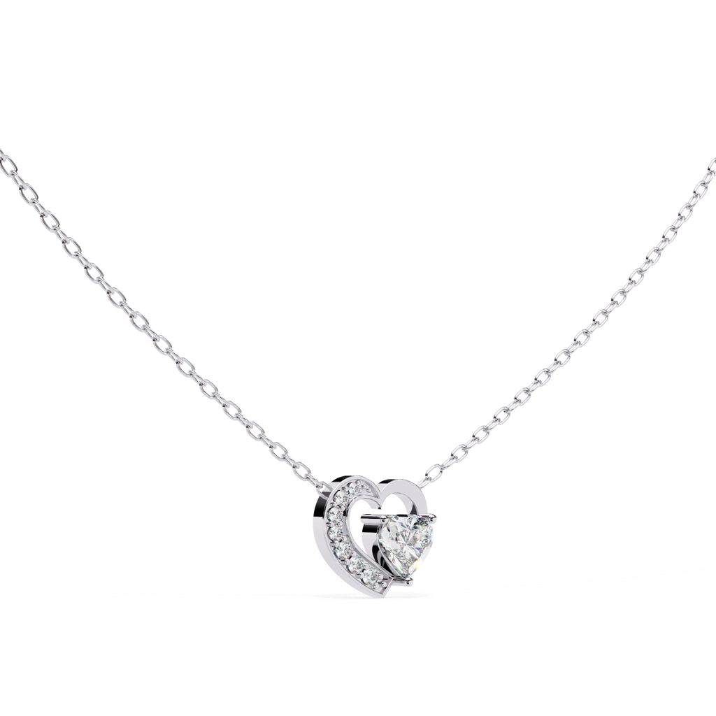 Natural Diamond Heart Pendant
