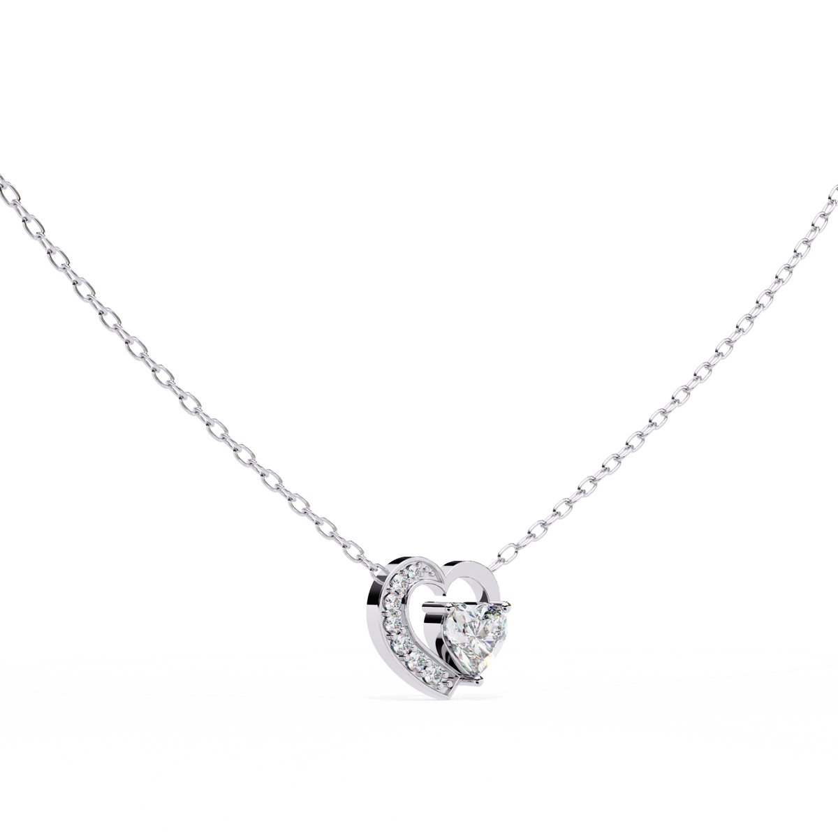 Natural Diamond Heart Pendant