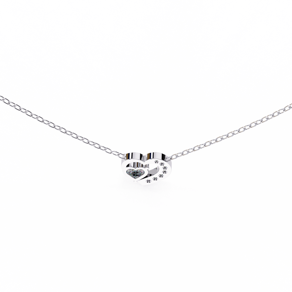 Natural Diamond Heart Pendant