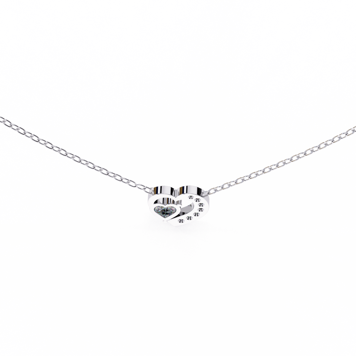 Natural Diamond Heart Pendant
