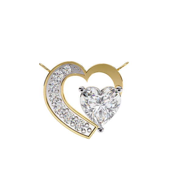 Natural Diamond Heart Pendant
