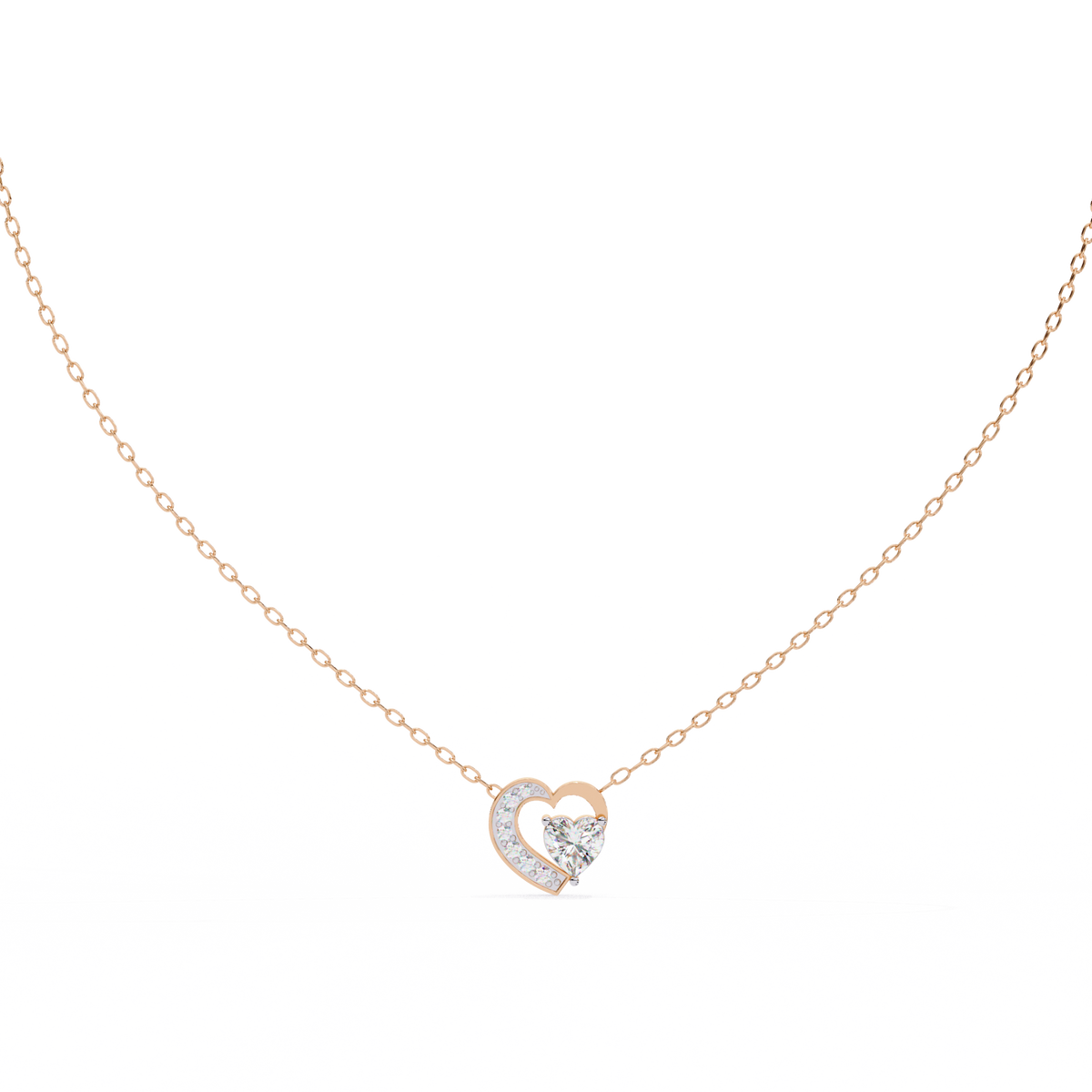 Natural Diamond Heart Pendant