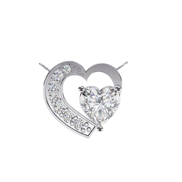 Natural Diamond Heart Pendant
