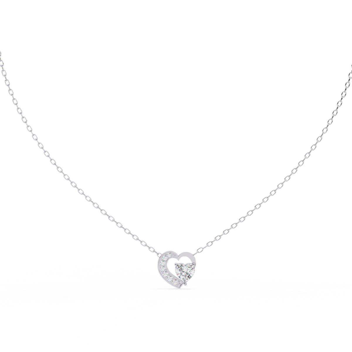 Natural Diamond Heart Pendant