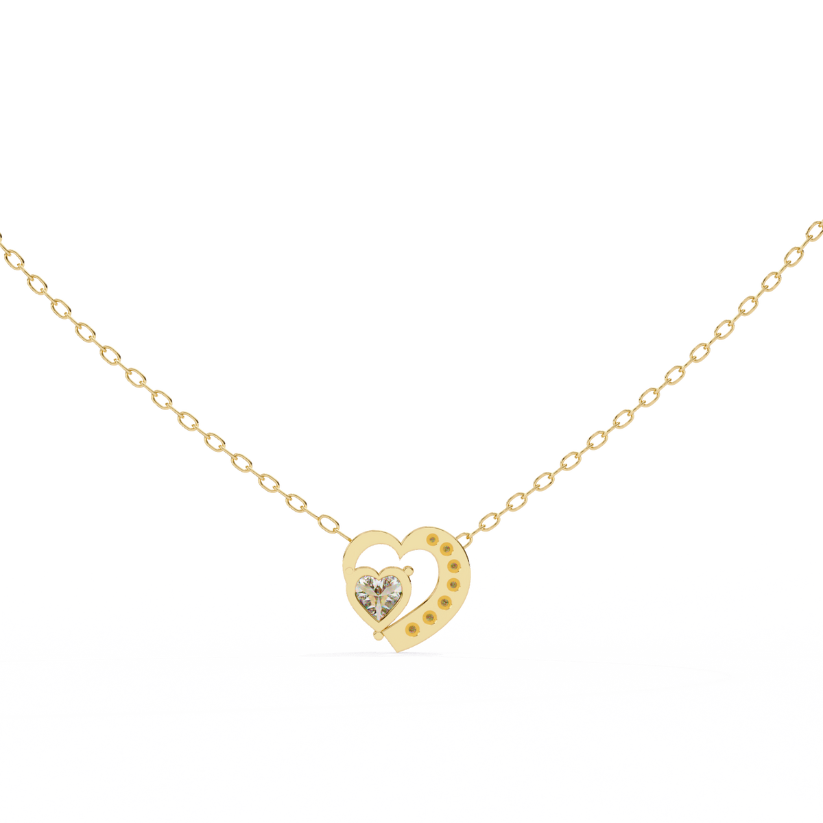 Natural Diamond Heart Pendant