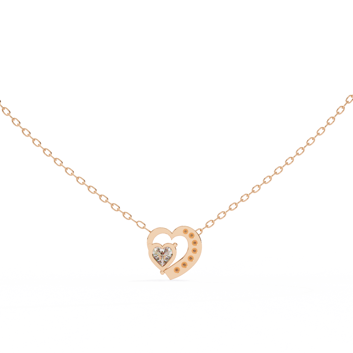Natural Diamond Heart Pendant