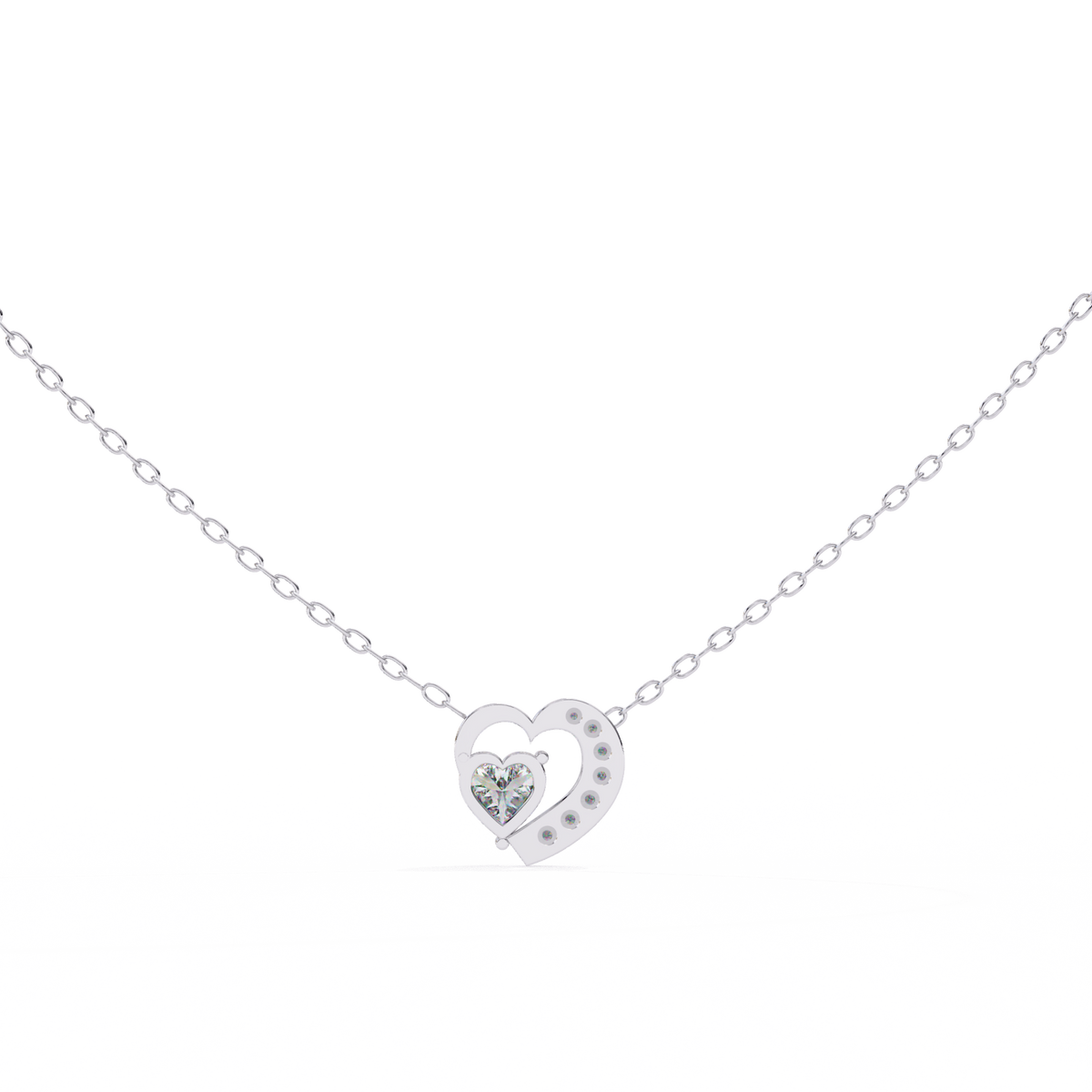 Natural Diamond Heart Pendant