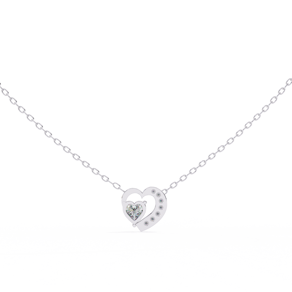 Natural Diamond Heart Pendant
